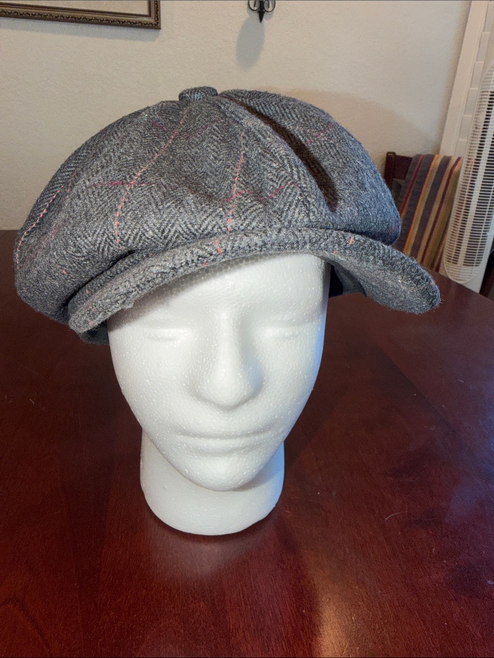 BURRO Gray Herringbone Newsboy Cap - Classic Men’s Hat
